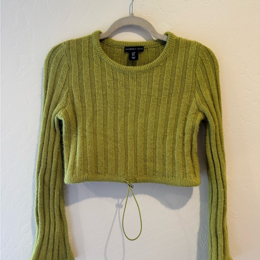Sincerely Jules Olive Ribbed Sweater